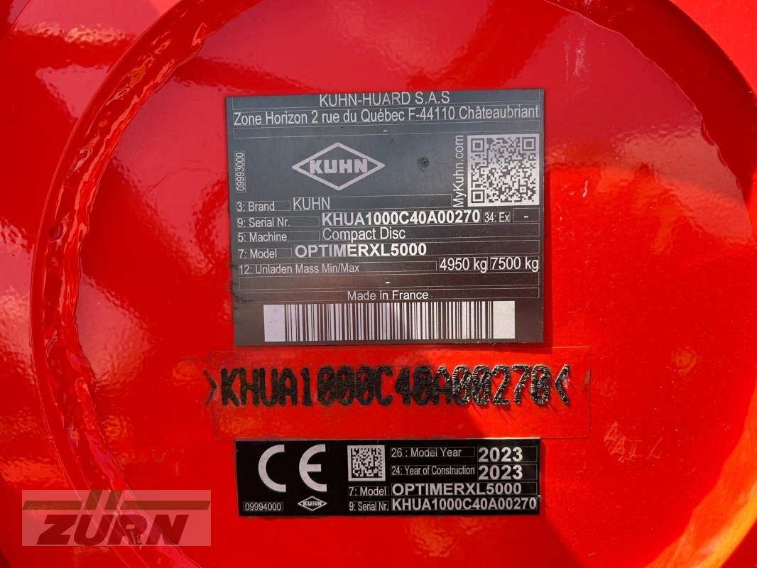 Scheibenegge от тип Kuhn Optimer XL 5000, Neumaschine в Kanzach (Снимка 25)