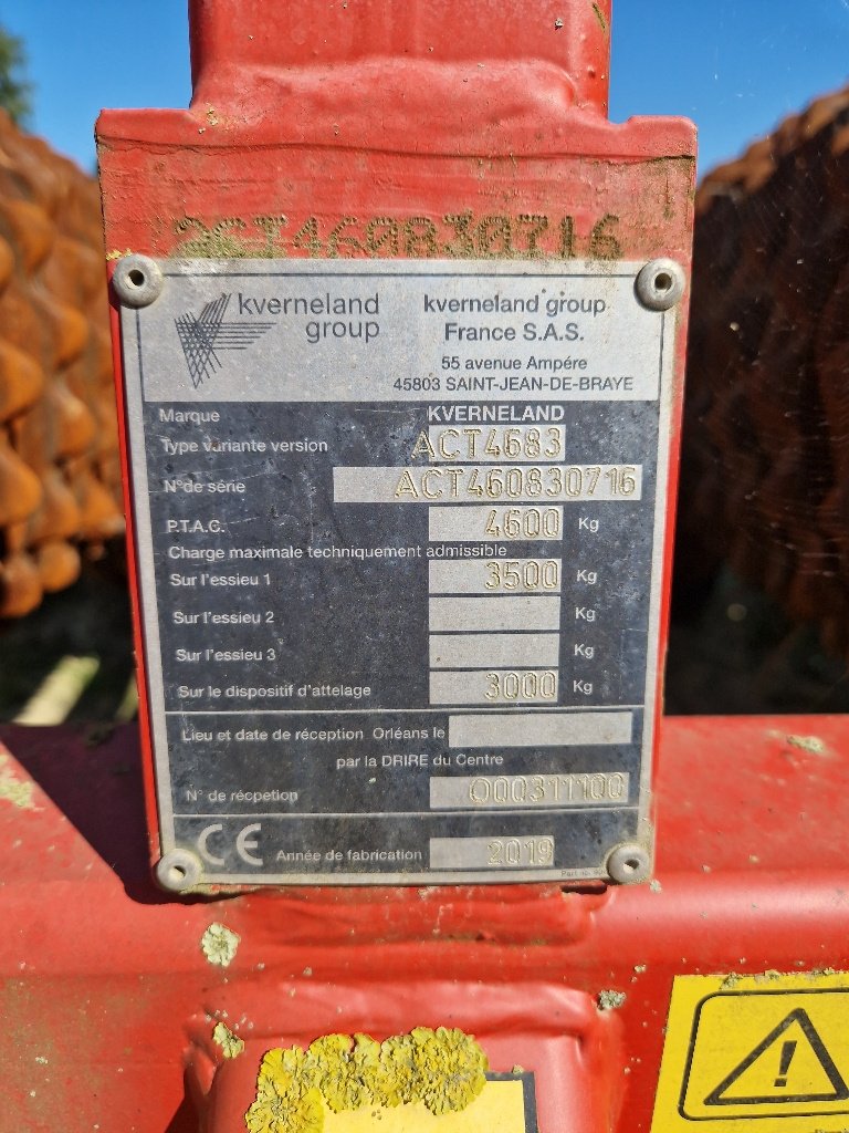 Scheibenegge типа Kverneland Actiroll 830, Gebrauchtmaschine в COULVAIN (Фотография 8)