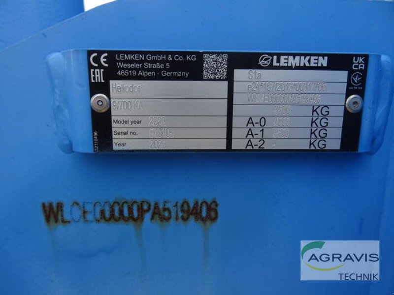 Scheibenegge Türe ait Lemken HELIODOR 9/700 KA, Gebrauchtmaschine içinde Uelzen (resim 5)
