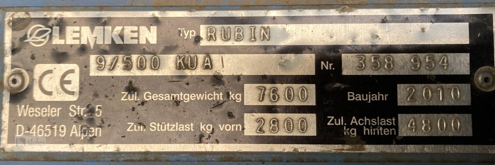 Scheibenegge a típus Lemken Rubin 9/500 KUA Scheibenegge, Gebrauchtmaschine ekkor: Karstädt (Kép 8)