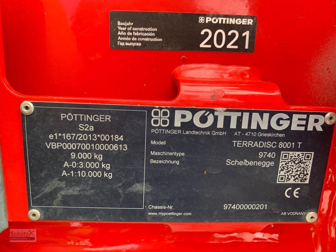 Scheibenegge typu Pöttinger Terra Disc 8001T, 8m AB, Bj. 2021, Gebrauchtmaschine w Schierling (Zdjęcie 13)