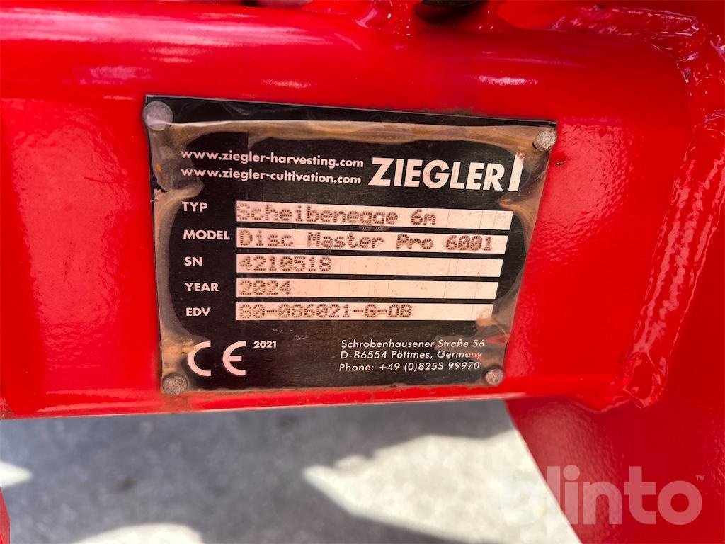 Scheibenegge za tip Ziegler Disc Master Pro 6001, Gebrauchtmaschine u Düsseldorf (Slika 5)