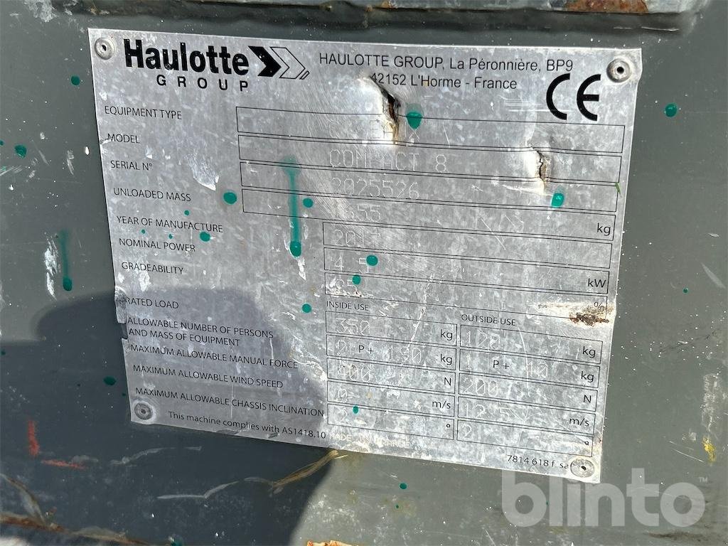 Scherenarbeitsbühne от тип Haulotte Compact 8, Gebrauchtmaschine в Düsseldorf (Снимка 5)