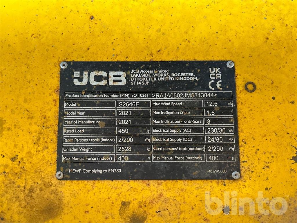 Scherenarbeitsbühne типа JCB S2646E, Gebrauchtmaschine в Düsseldorf (Фотография 6)