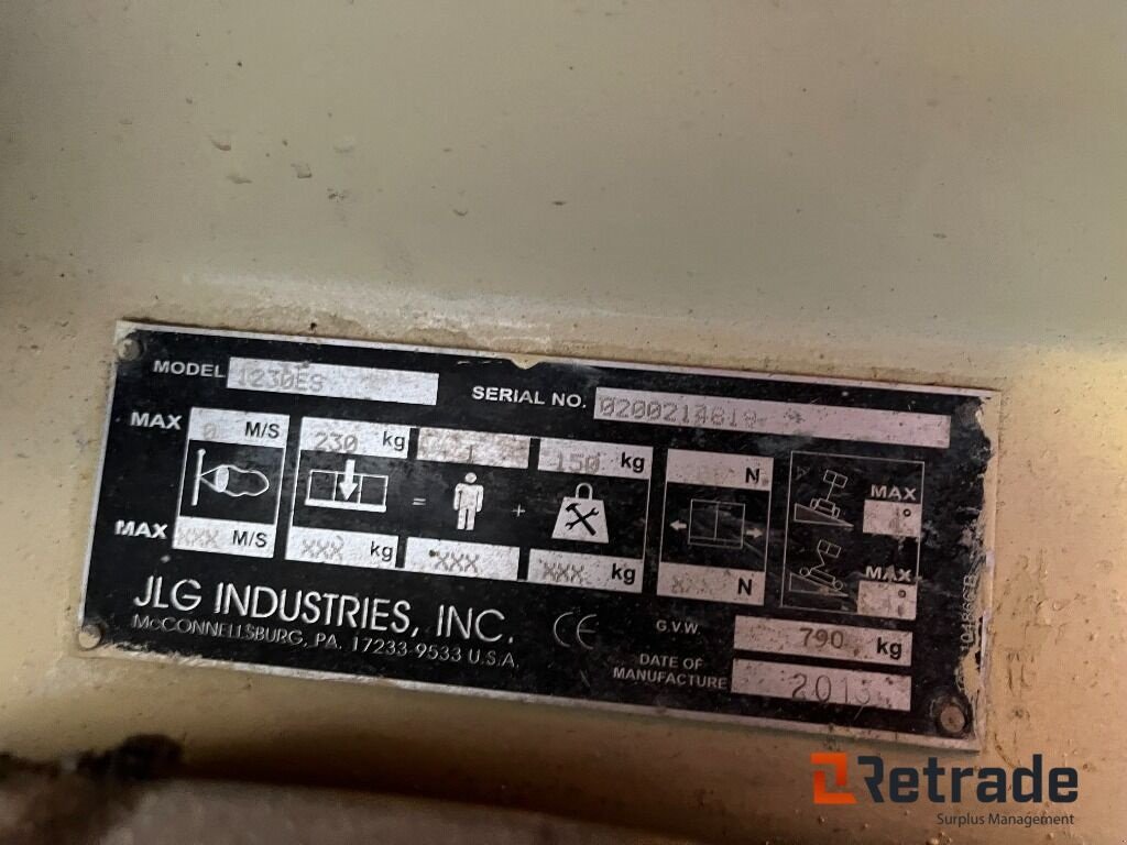 Scherenarbeitsbühne typu JLG 1230 ES Mast, Gebrauchtmaschine v Rødovre (Obrázek 2)