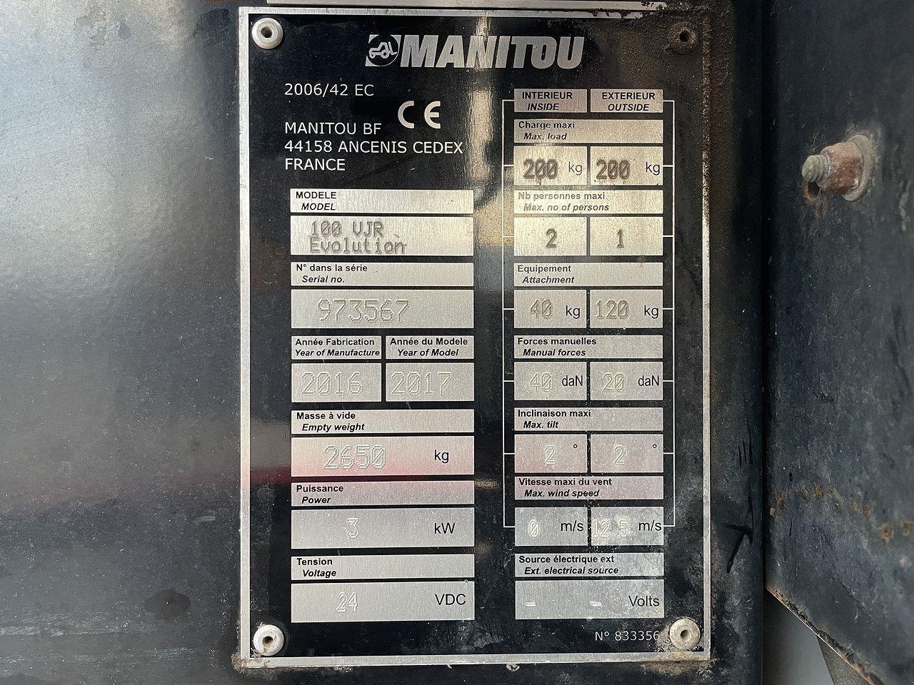 Scherenarbeitsbühne του τύπου Manitou 100VJR, Gebrauchtmaschine σε Skive (Φωτογραφία 11)