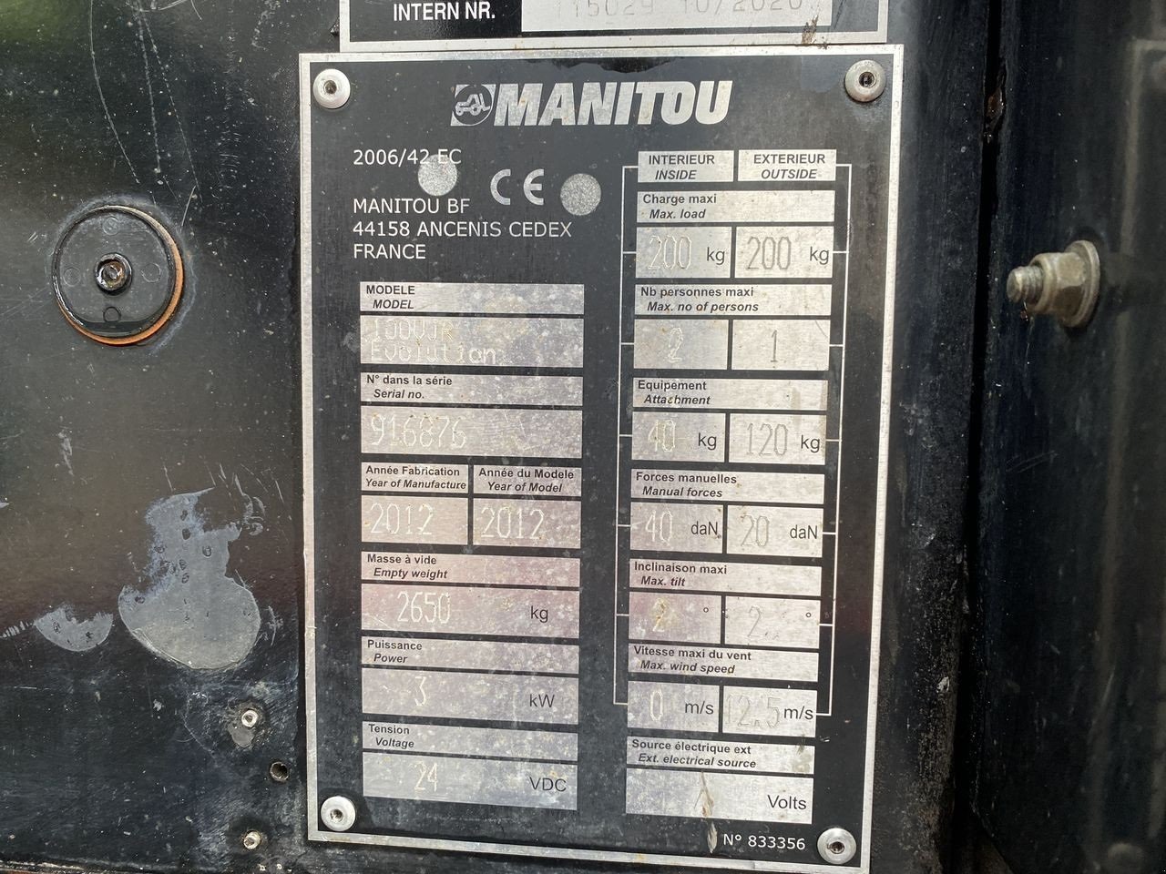 Scherenarbeitsbühne типа Manitou 100VJR, Gebrauchtmaschine в Skive (Фотография 11)