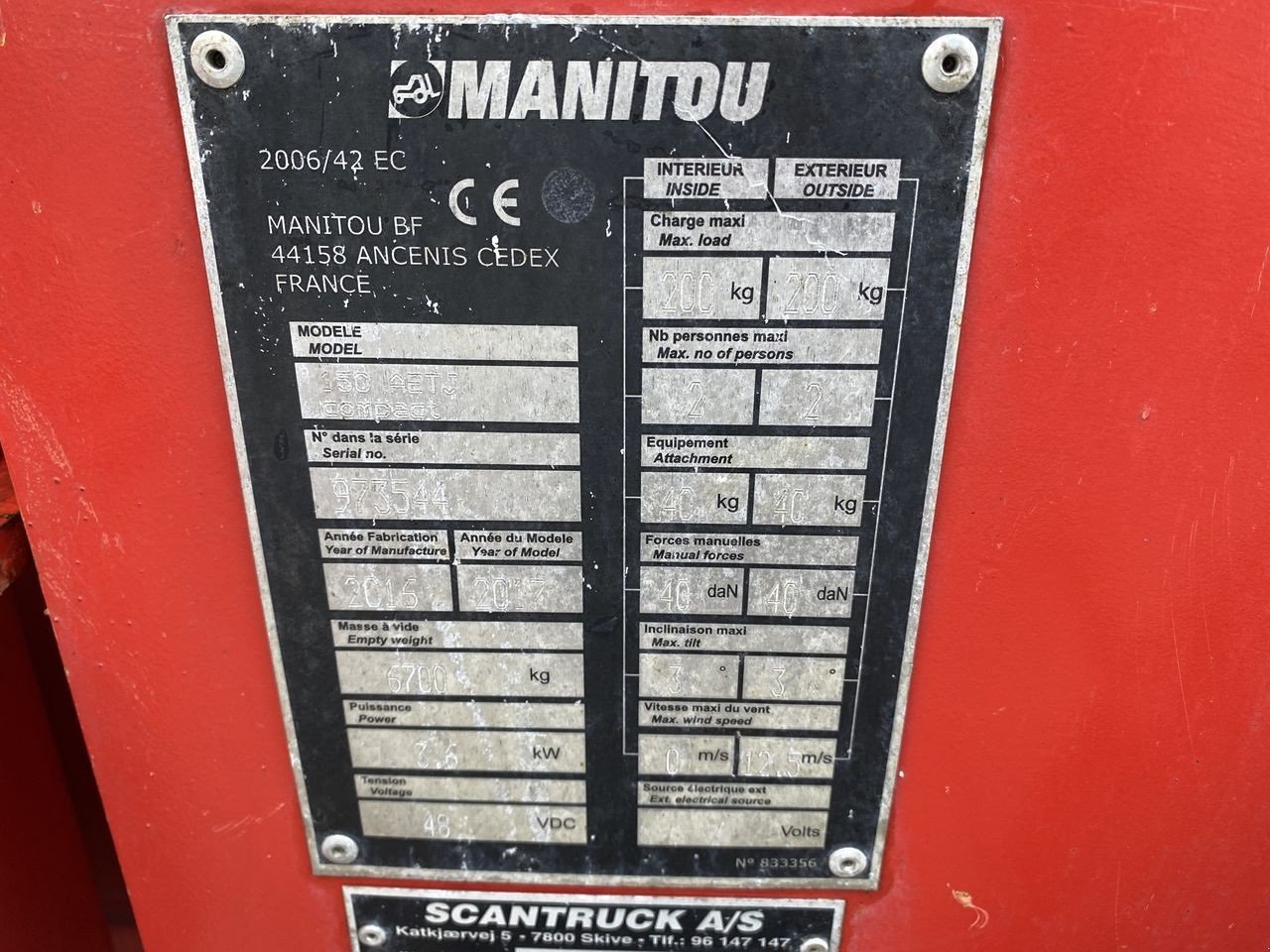 Scherenarbeitsbühne от тип Manitou 150AETJ-COMPACT 3D, Gebrauchtmaschine в Skive (Снимка 11)