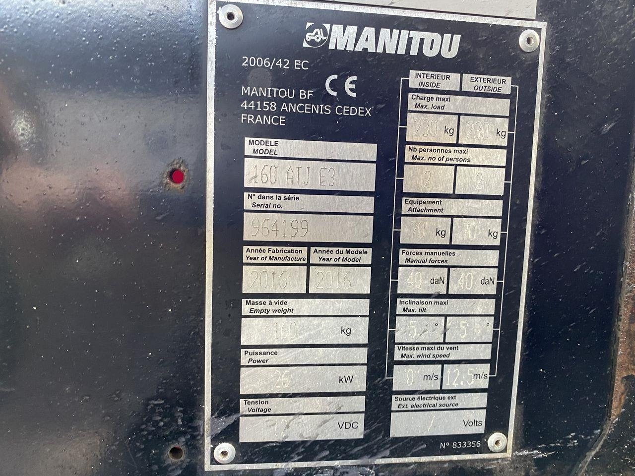 Scherenarbeitsbühne типа Manitou 160ATJ RC, Gebrauchtmaschine в Skive (Фотография 11)