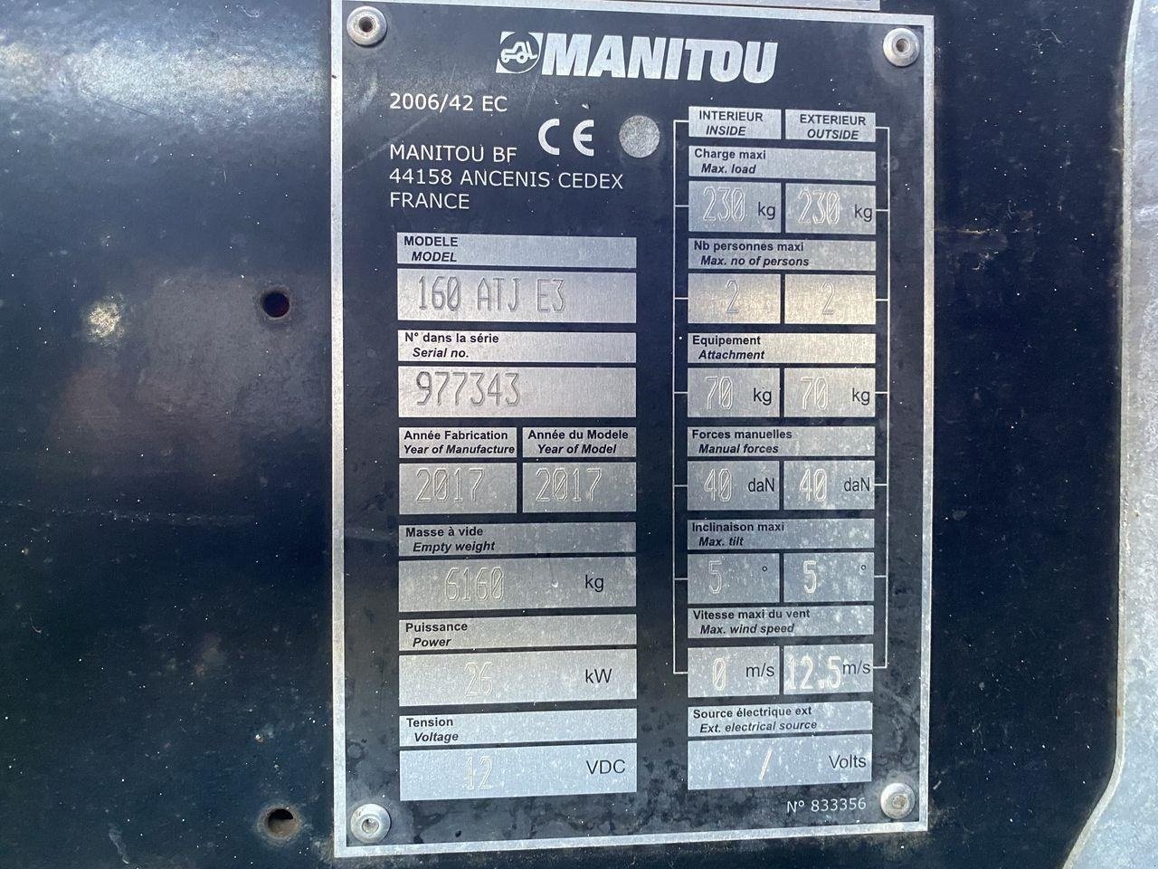Scherenarbeitsbühne типа Manitou 160ATJ RC, Gebrauchtmaschine в Skive (Фотография 11)