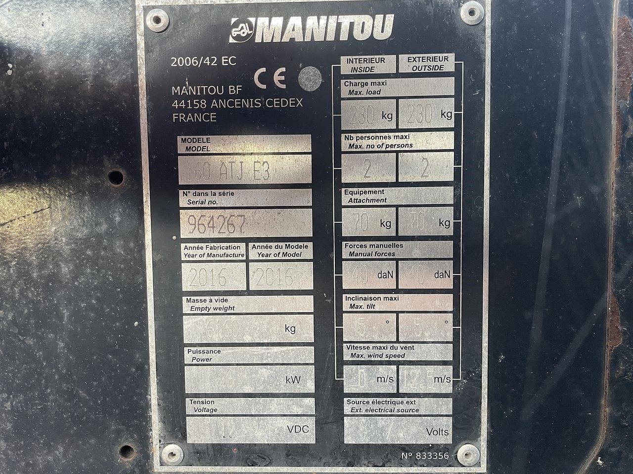 Scherenarbeitsbühne типа Manitou 160ATJ RC, Gebrauchtmaschine в Skive (Фотография 11)