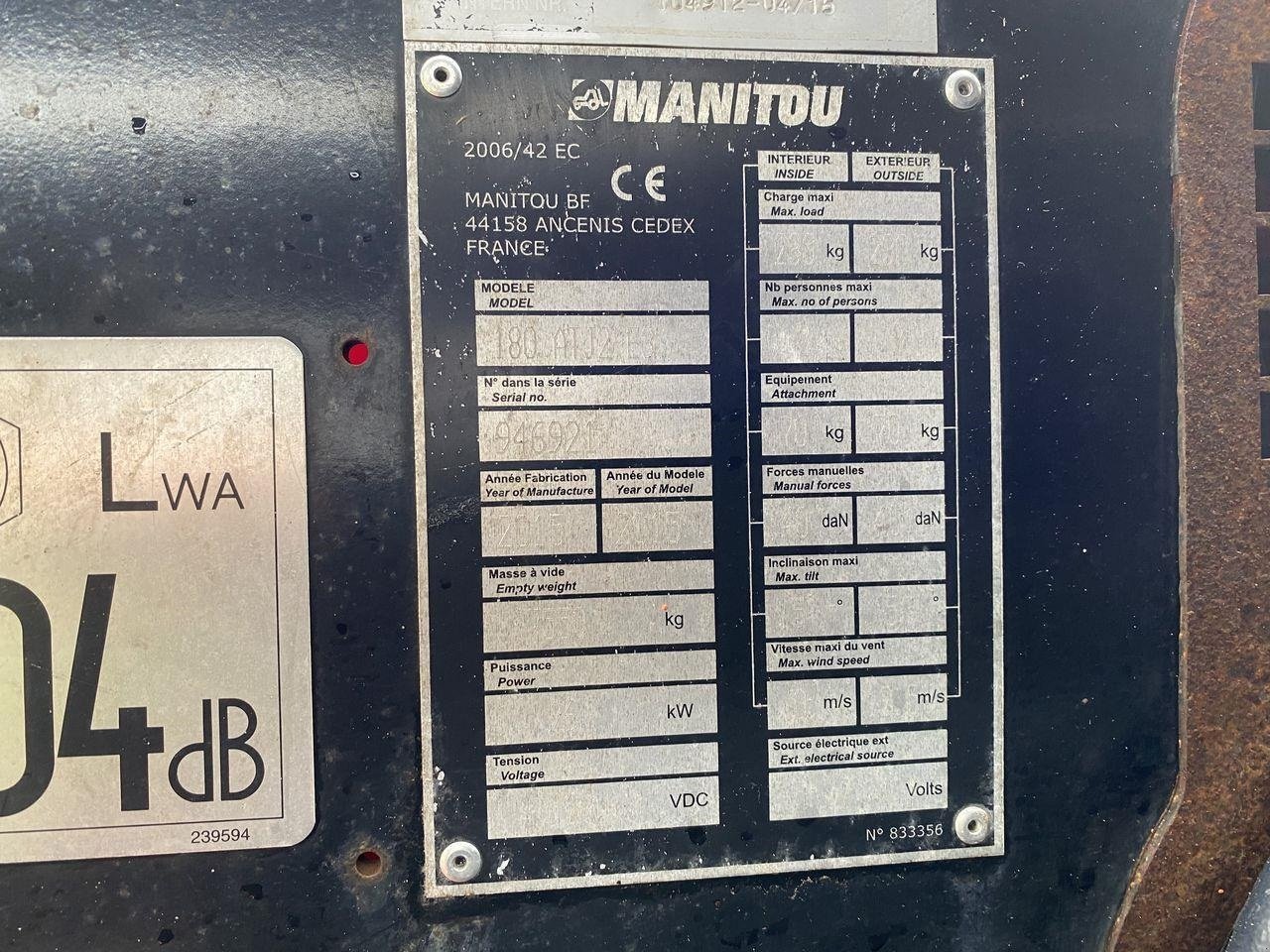 Scherenarbeitsbühne του τύπου Manitou 180ATJ 2 RC, Gebrauchtmaschine σε Skive (Φωτογραφία 11)
