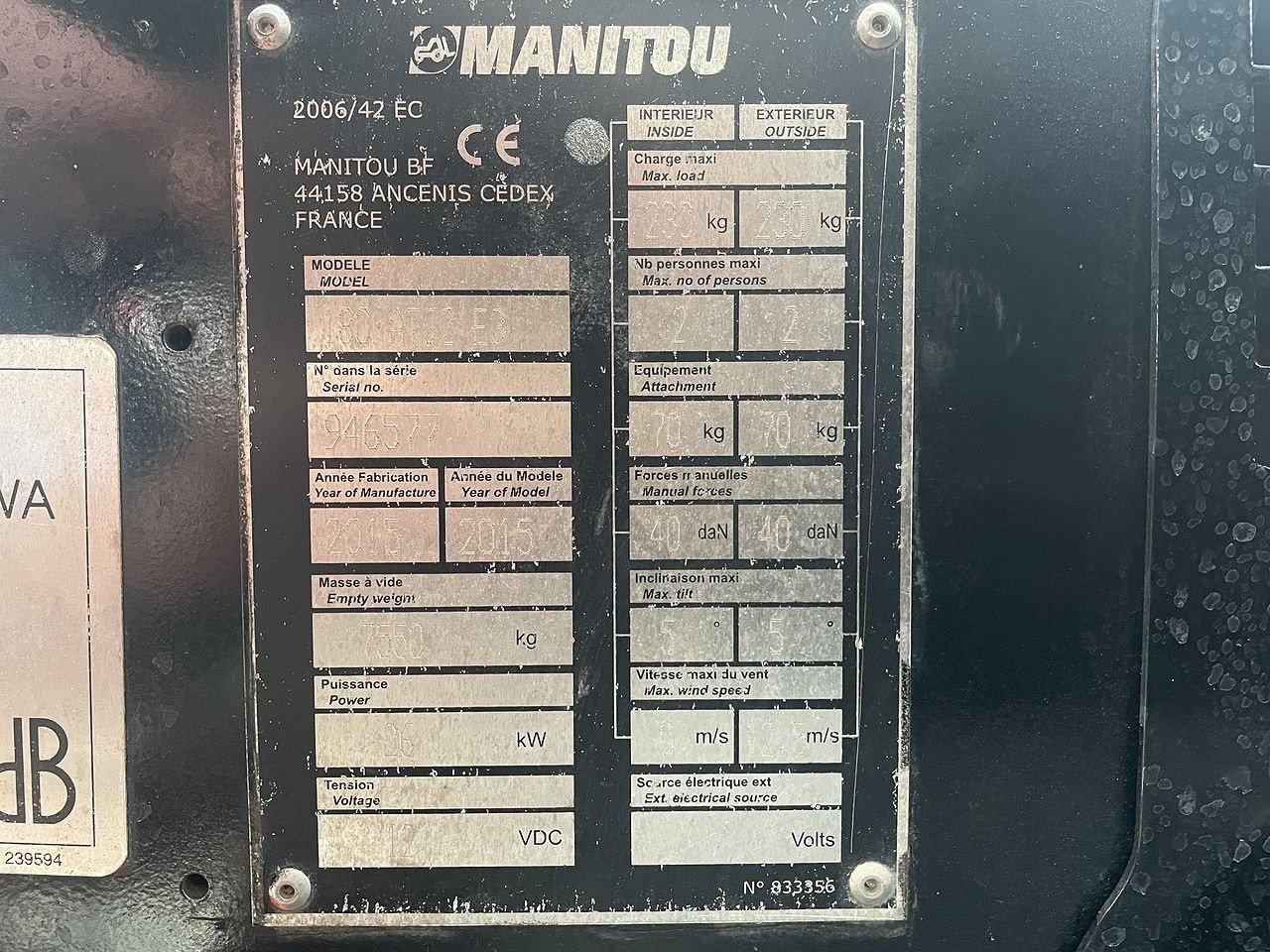 Scherenarbeitsbühne vrste Manitou 180ATJ 2 RC, Gebrauchtmaschine v Skive (Slika 11)