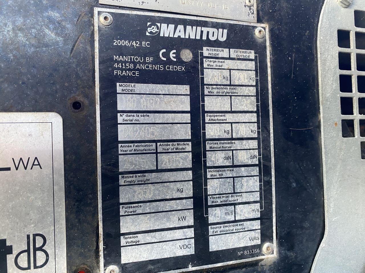 Scherenarbeitsbühne типа Manitou 180ATJ 2 RC, Gebrauchtmaschine в Skive (Фотография 11)