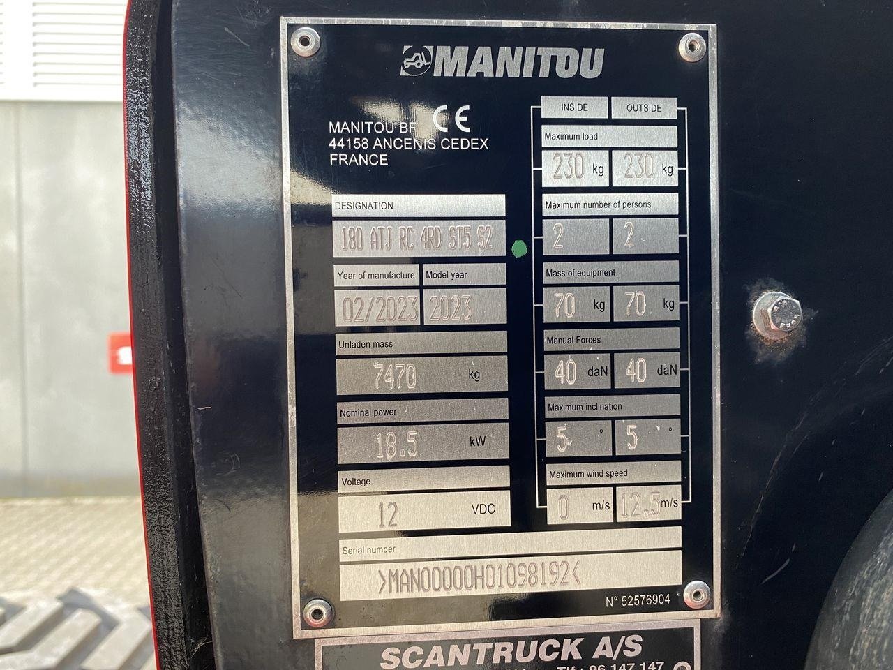 Scherenarbeitsbühne typu Manitou 180ATJ RC 4RD ST5, Gebrauchtmaschine v Skive (Obrázek 11)