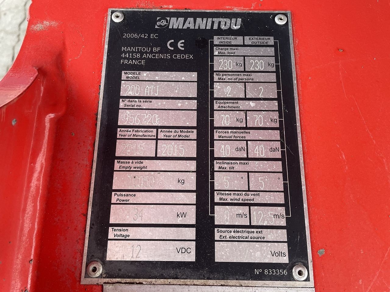 Scherenarbeitsbühne van het type Manitou 200ATJ RC, Gebrauchtmaschine in Skive (Foto 11)
