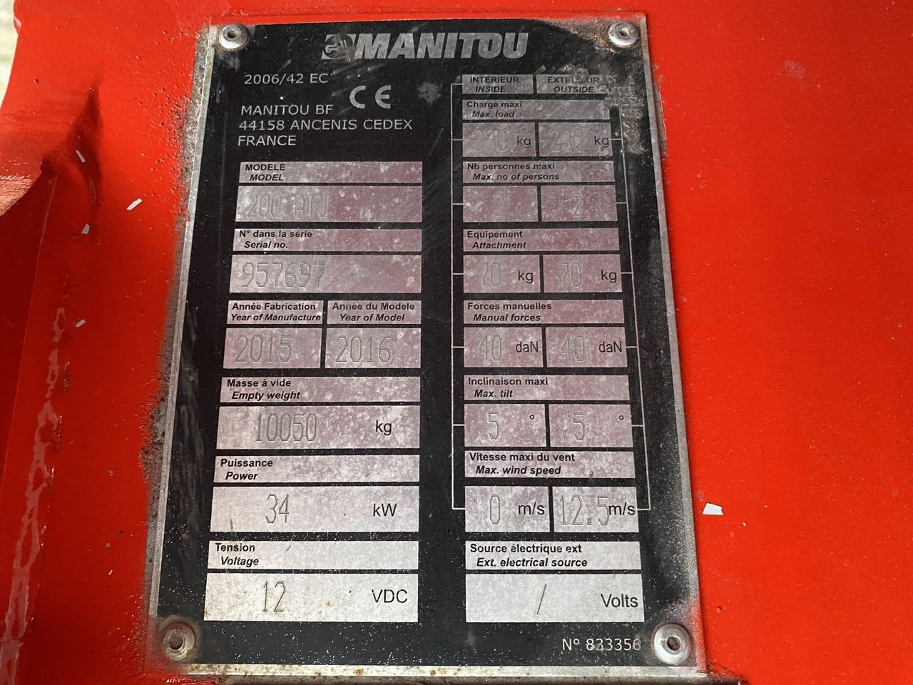 Scherenarbeitsbühne от тип Manitou 200ATJRC, Gebrauchtmaschine в Skive (Снимка 11)