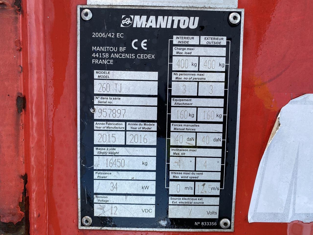 Scherenarbeitsbühne του τύπου Manitou 260TJ, Gebrauchtmaschine σε Skive (Φωτογραφία 11)