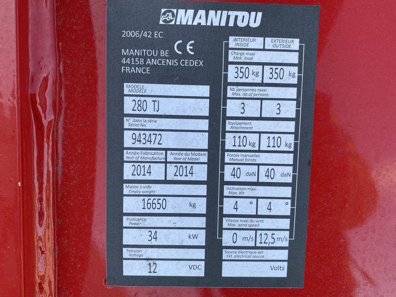 Scherenarbeitsbühne του τύπου Manitou 280TJ, Gebrauchtmaschine σε Skive (Φωτογραφία 11)