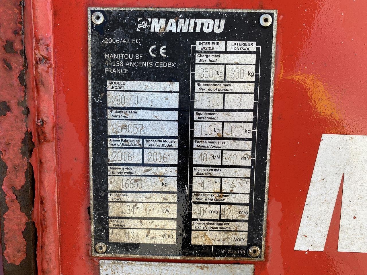 Scherenarbeitsbühne του τύπου Manitou 280TJ, Gebrauchtmaschine σε Skive (Φωτογραφία 11)