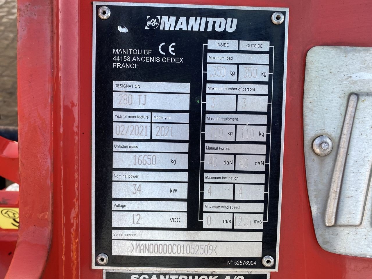Scherenarbeitsbühne tipa Manitou 280TJ, Gebrauchtmaschine u Skive (Slika 11)