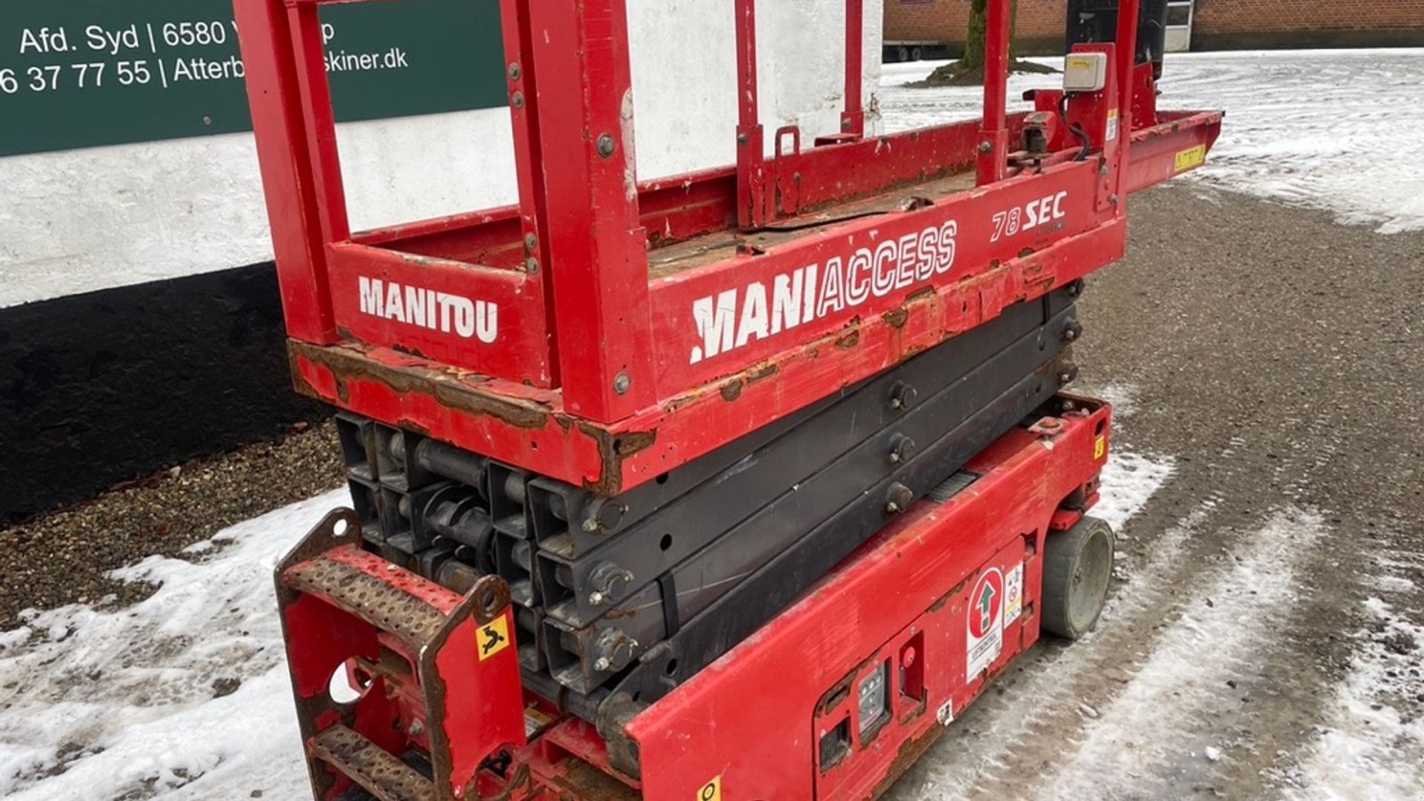 Scherenarbeitsbühne Türe ait Manitou 78SEC Manitou 78SEC, Gebrauchtmaschine içinde Nykøbing Mors (resim 3)