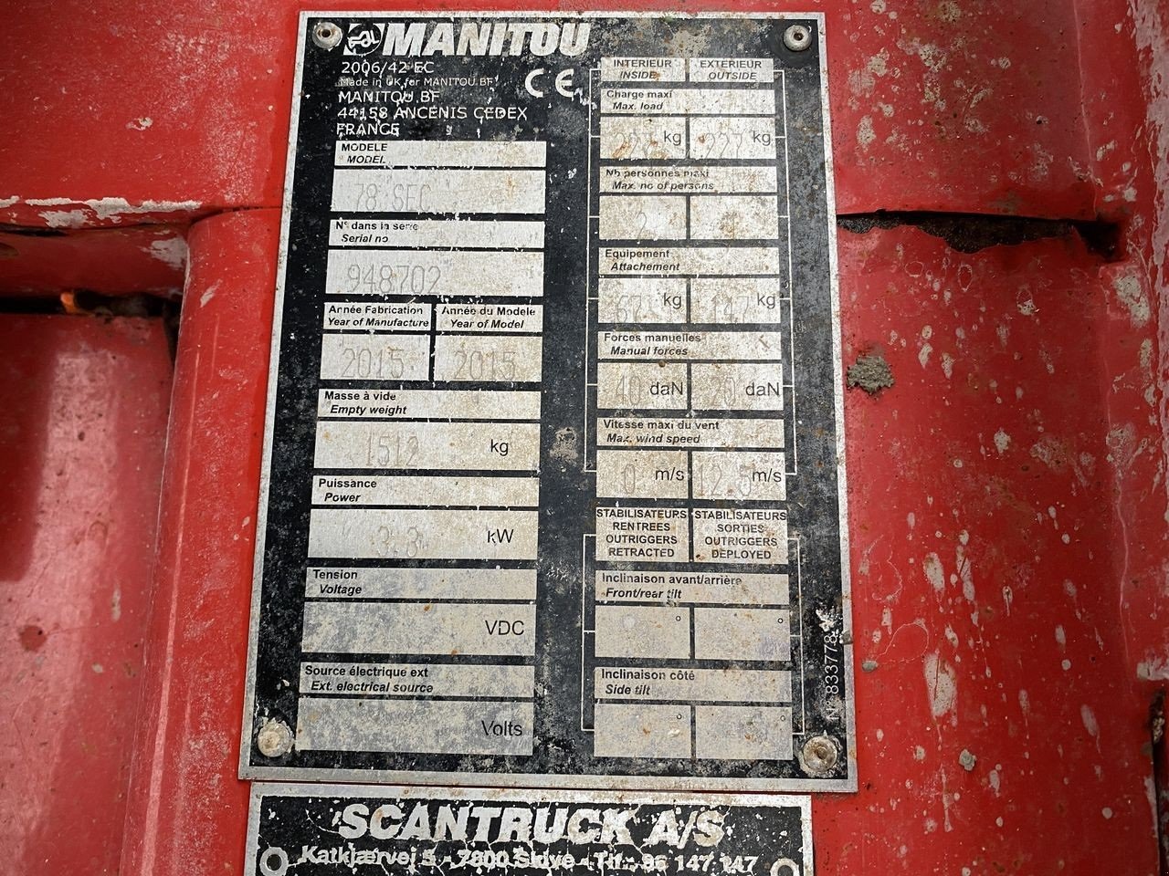 Scherenarbeitsbühne vrste Manitou 78SEC, Gebrauchtmaschine v Skive (Slika 10)