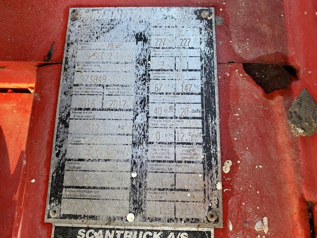 Scherenarbeitsbühne typu Manitou 78SEC, Gebrauchtmaschine w Skive (Zdjęcie 10)