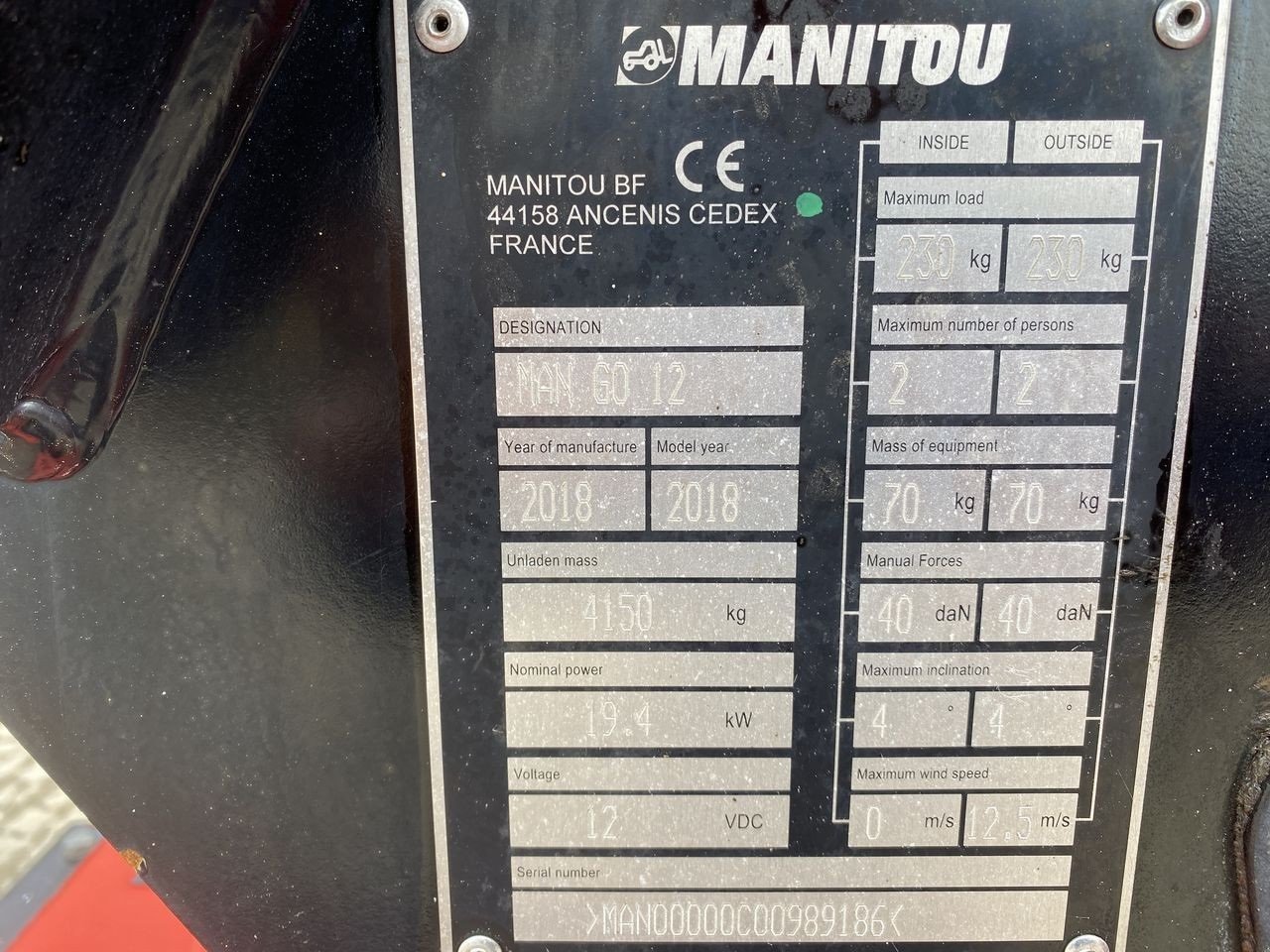 Scherenarbeitsbühne typu Manitou MANGO12, Gebrauchtmaschine v Skive (Obrázek 10)