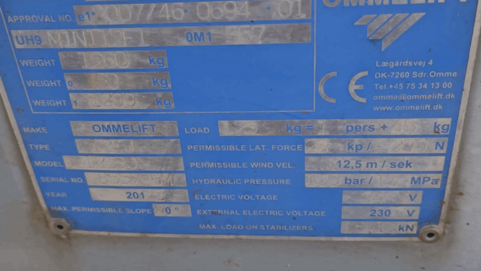 Scherenarbeitsbühne του τύπου Omme Mini12, Gebrauchtmaschine σε Horsens (Φωτογραφία 3)