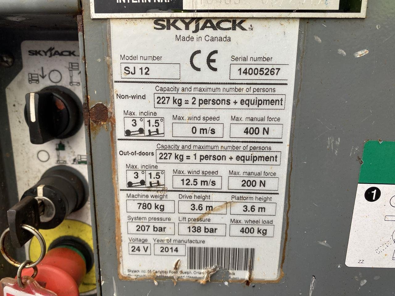 Scherenarbeitsbühne des Typs Skyjack SJ12, Gebrauchtmaschine in Skive (Bild 8)