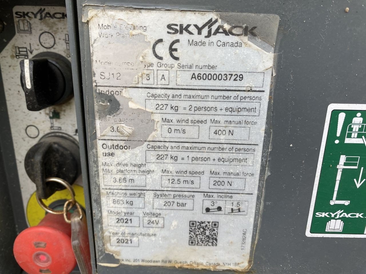 Scherenarbeitsbühne typu Skyjack SJ12, Gebrauchtmaschine v Skive (Obrázok 11)
