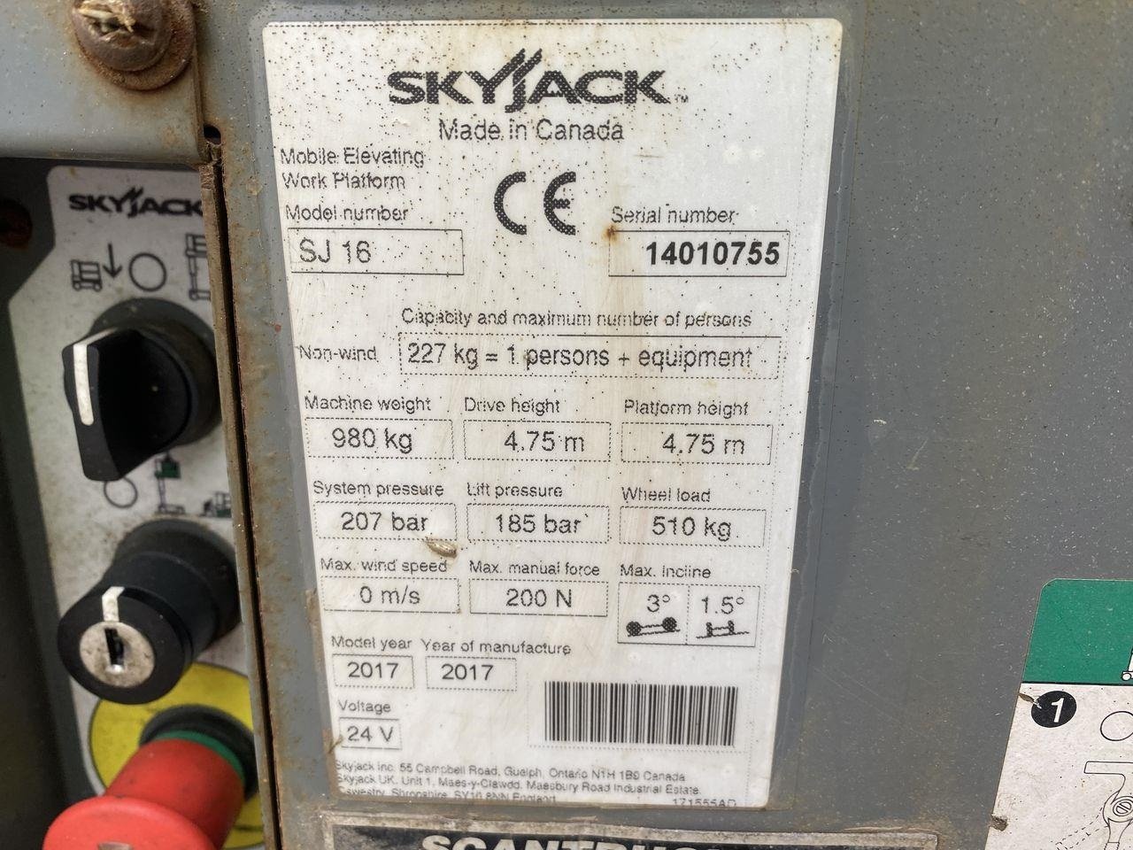 Scherenarbeitsbühne типа Skyjack SJ16, Gebrauchtmaschine в Skive (Фотография 10)