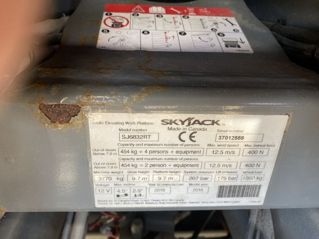 Scherenarbeitsbühne типа Skyjack SJ6832 RT, Gebrauchtmaschine в Skive (Фотография 12)