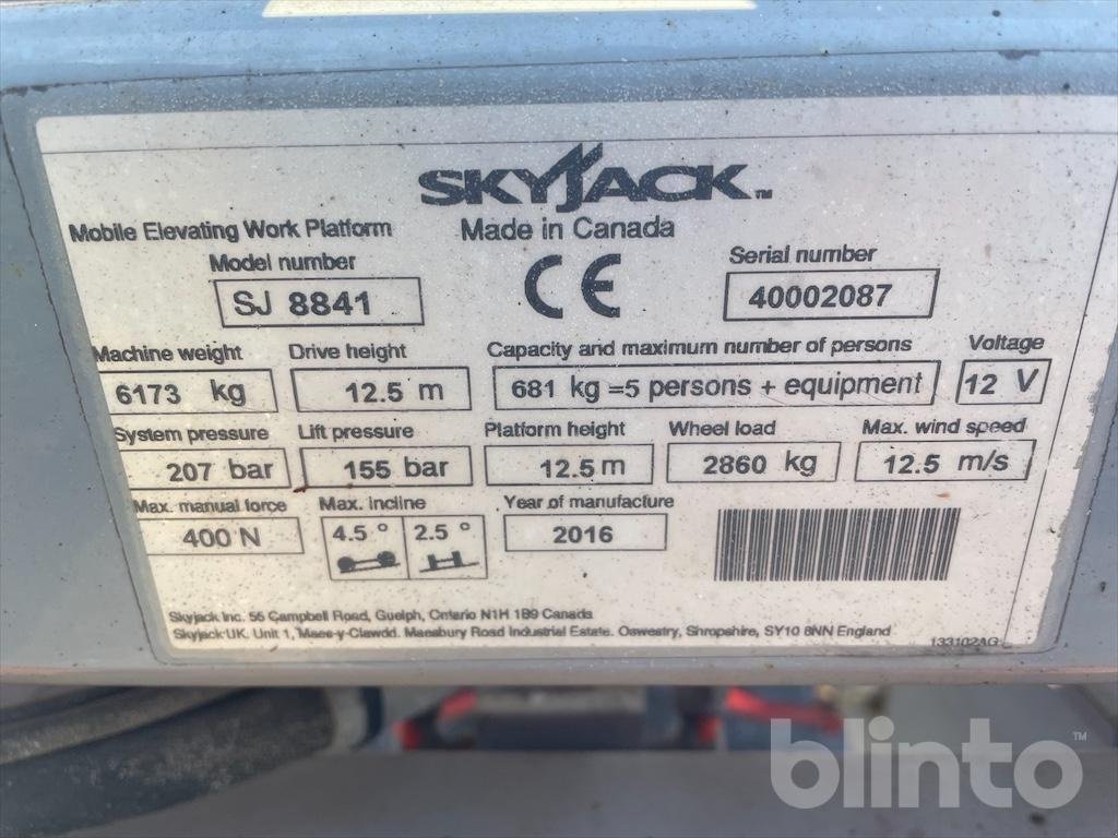 Scherenarbeitsbühne typu Skyjack SJ8841, Gebrauchtmaschine w Düsseldorf (Zdjęcie 6)