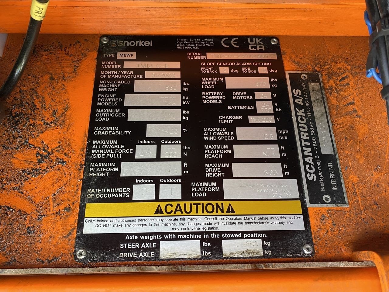 Scherenarbeitsbühne типа Snorkel TM12, Gebrauchtmaschine в Skive (Фотография 10)