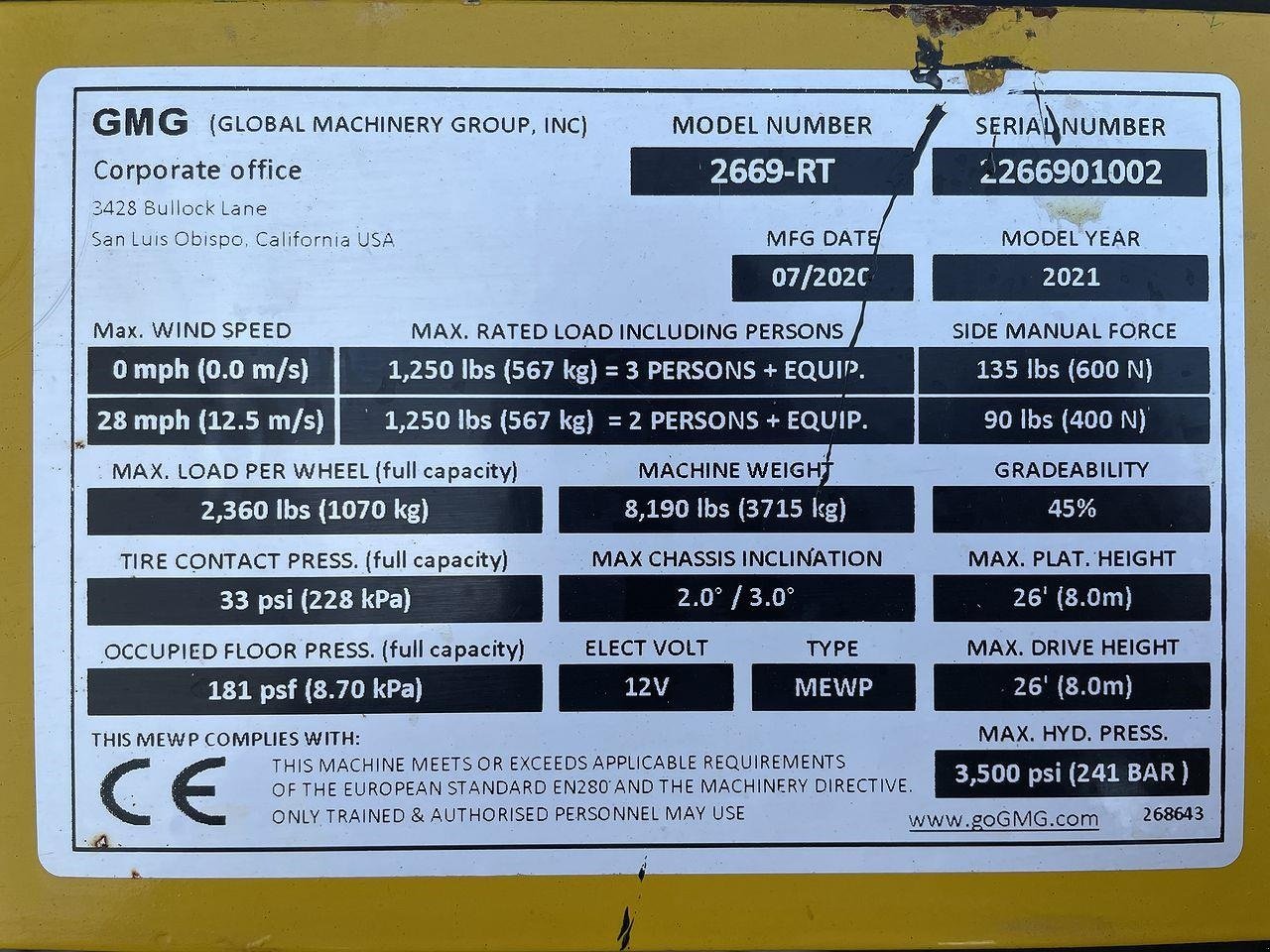 Scherenarbeitsbühne типа Sonstige 2669-RT 2.0, Gebrauchtmaschine в Skive (Фотография 11)