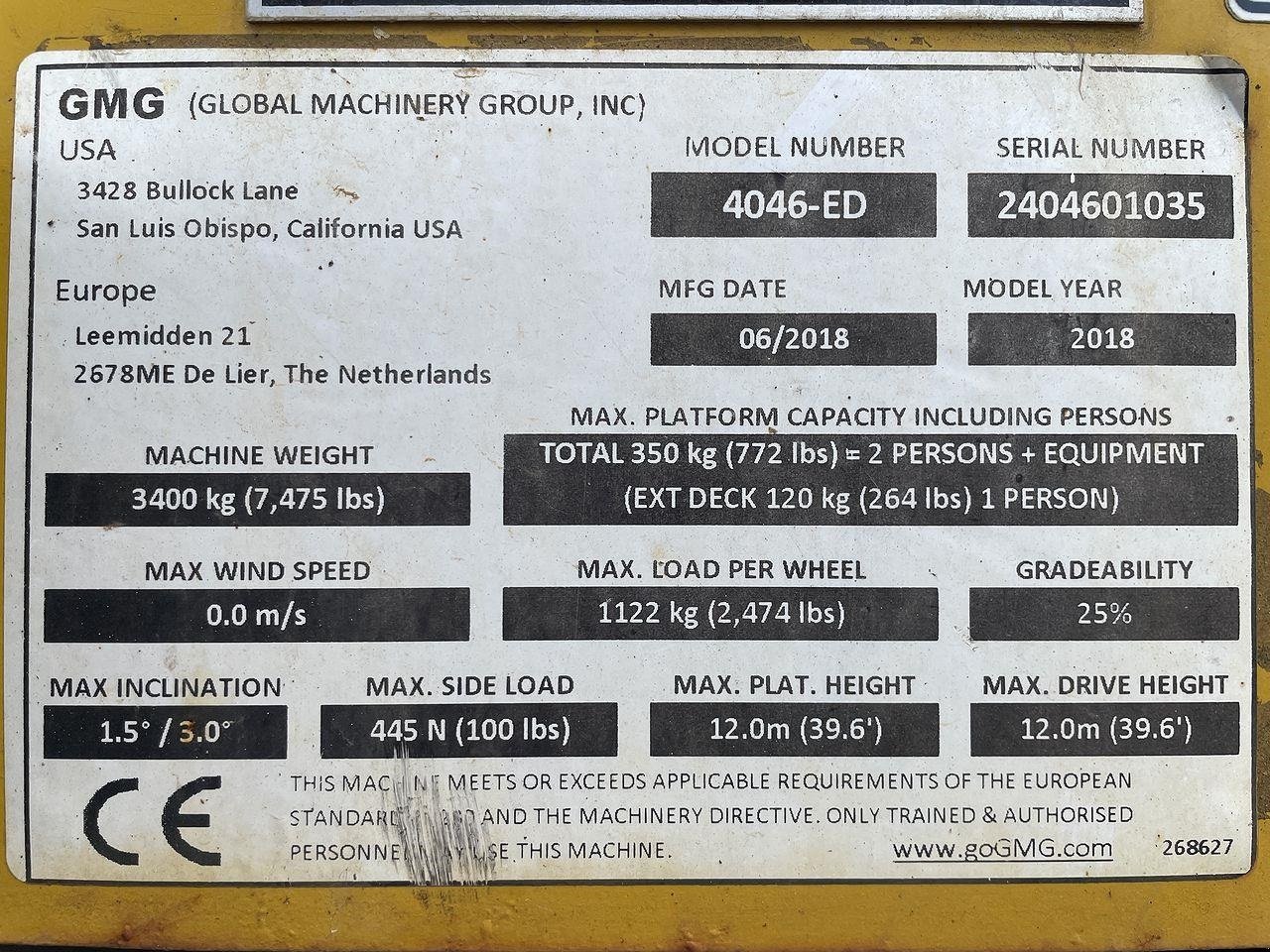 Scherenarbeitsbühne типа Sonstige 4046-ED, Gebrauchtmaschine в Skive (Фотография 11)