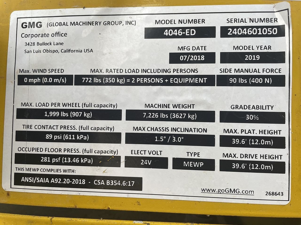 Scherenarbeitsbühne типа Sonstige 4046-ED, Gebrauchtmaschine в Skive (Фотография 12)