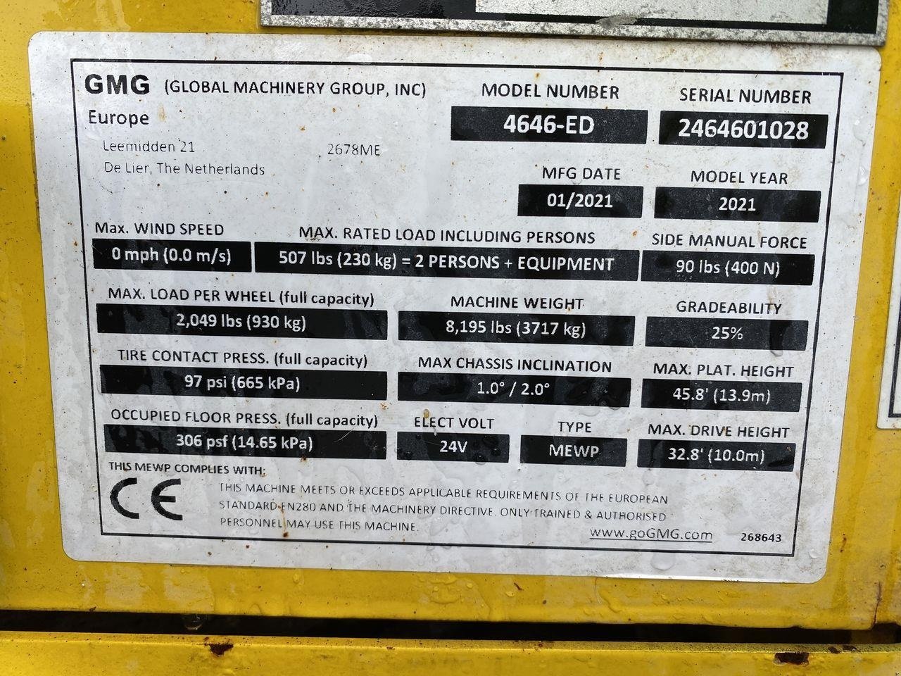 Scherenarbeitsbühne типа Sonstige 4646-ED 2.0, Gebrauchtmaschine в Skive (Фотография 10)