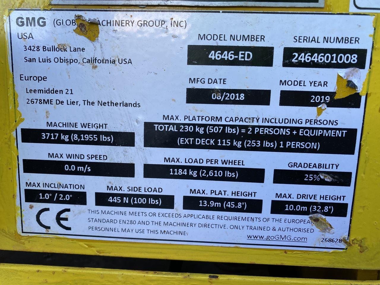 Scherenarbeitsbühne типа Sonstige 4646-ED, Gebrauchtmaschine в Skive (Фотография 10)