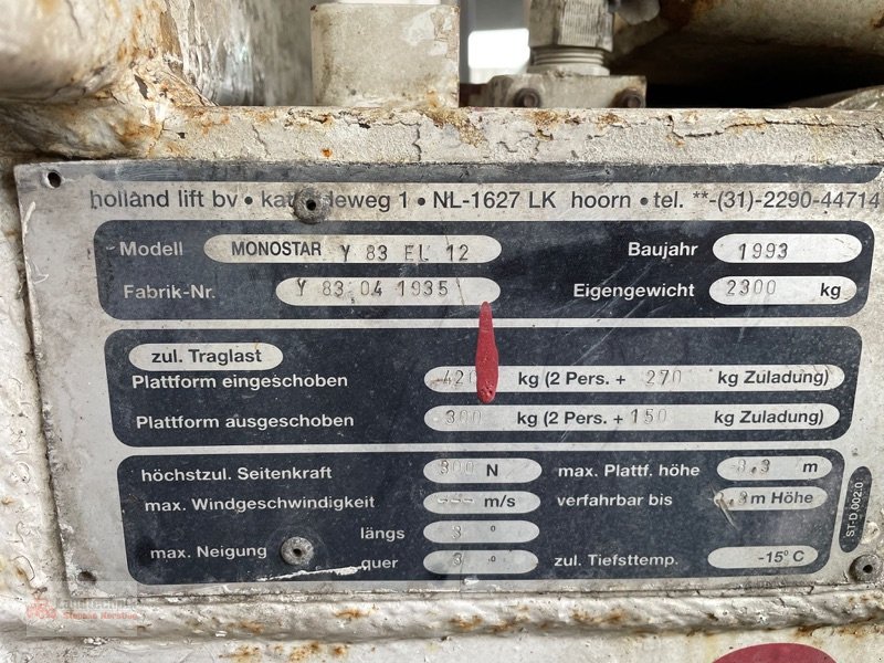 Scherenarbeitsbühne des Typs Sonstige Holland Lift Monostar Y83 EL12, Gebrauchtmaschine in Marl (Bild 14)