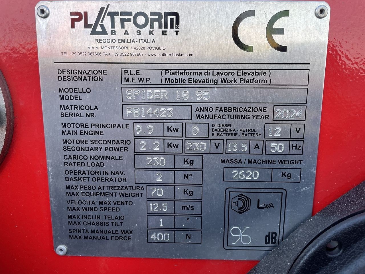 Scherenarbeitsbühne от тип Sonstige SPIDER 18.95 STD, Gebrauchtmaschine в Skive (Снимка 11)