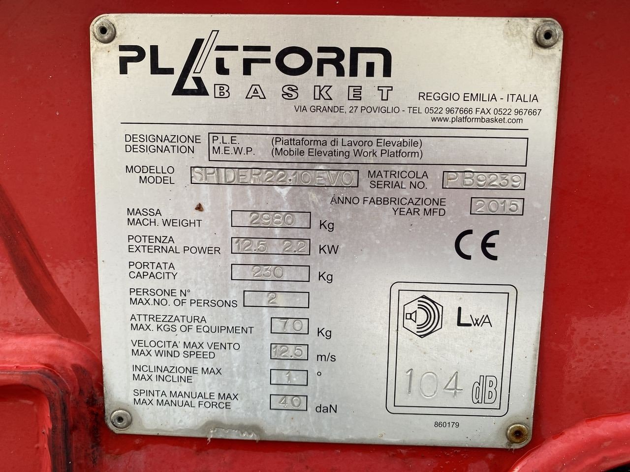 Scherenarbeitsbühne des Typs Sonstige SPIDER 22.10 ED, Gebrauchtmaschine in Skive (Bild 8)