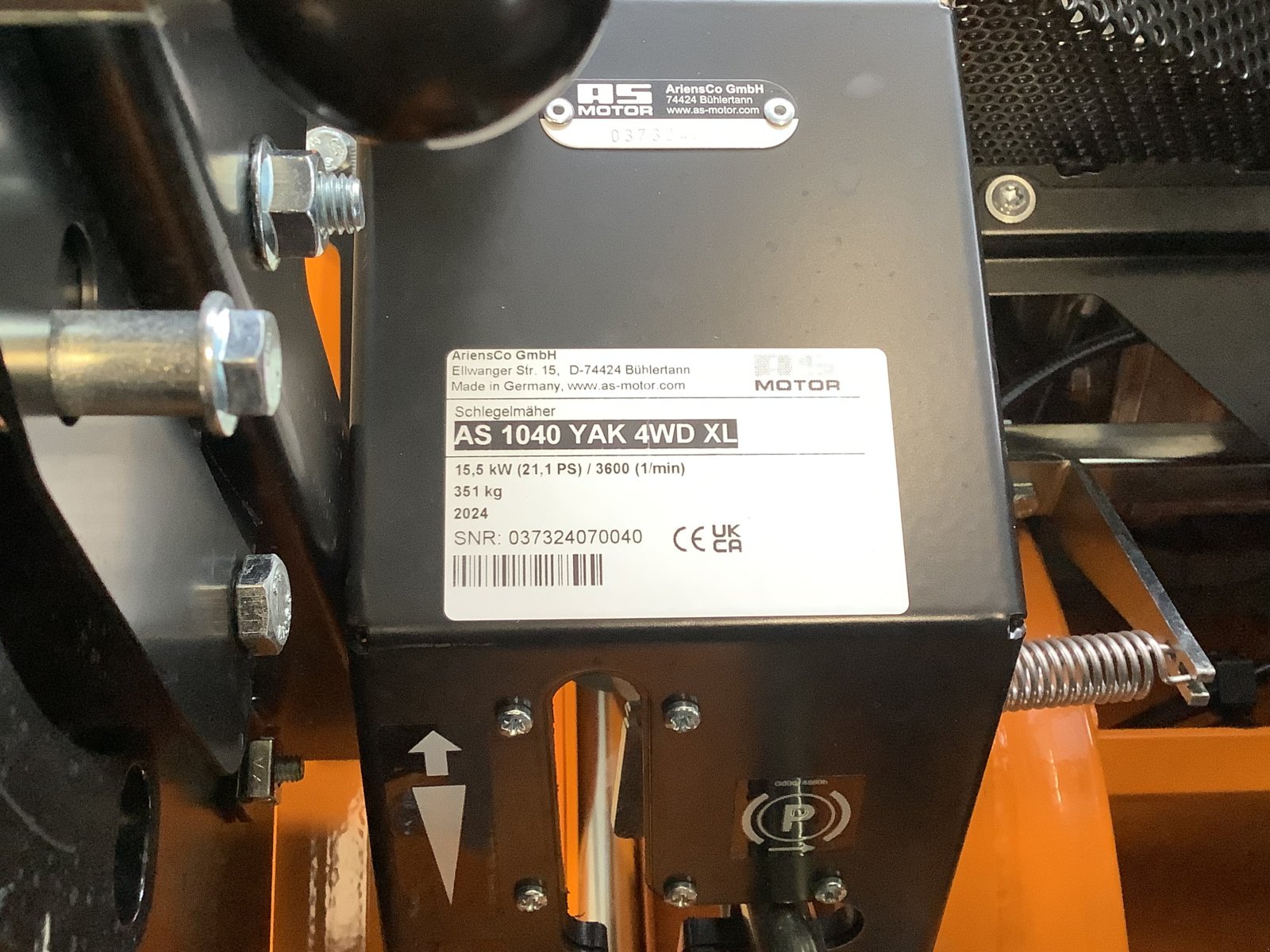 Schlegelmäher Türe ait Ariens AS 1040 YAK 4WD XL, Gebrauchtmaschine içinde Ertingen (resim 5)