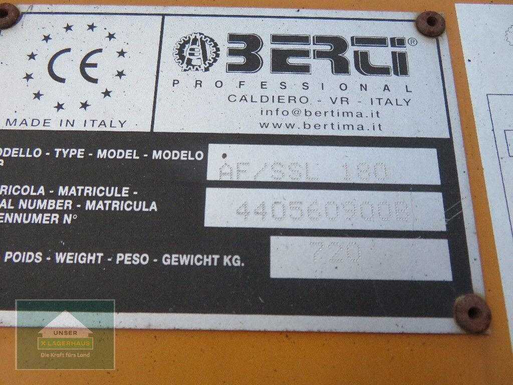 Schlegelmäher van het type Berti AF/SSL 180, Gebrauchtmaschine in Eferding (Foto 11)