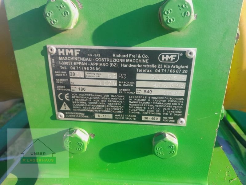 Schlegelmäher Türe ait HMF GU 275, Gebrauchtmaschine içinde Feldbach (resim 2)