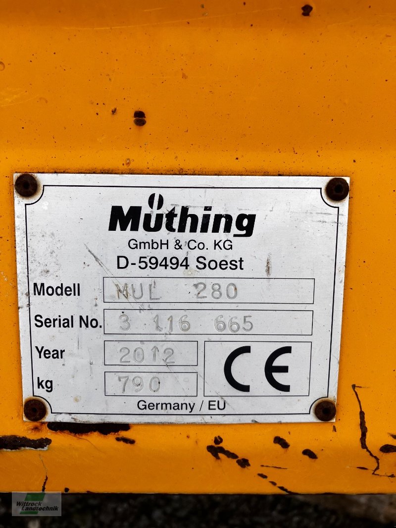 Schlegelmäher du type Müthing MUL 280, Gebrauchtmaschine en Rhede / Brual (Photo 3)