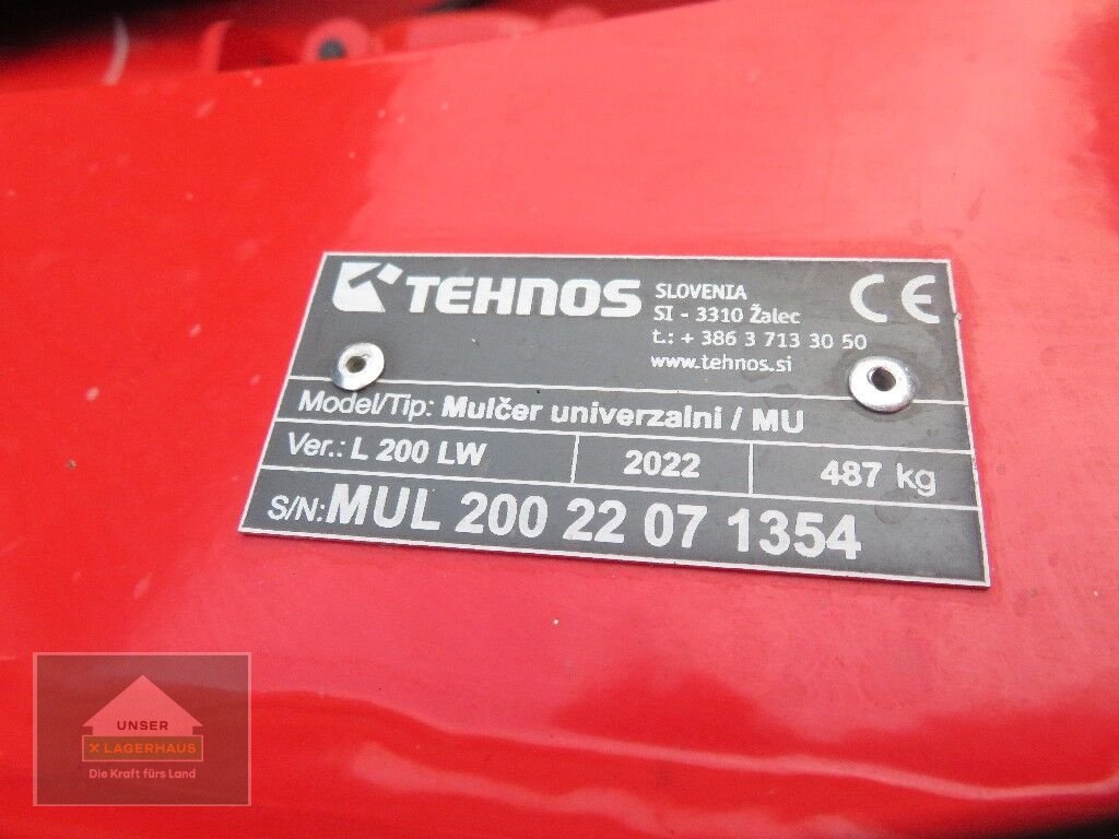 Schlegelmäher Türe ait Tehnos MUL 200 LW, Gebrauchtmaschine içinde Hofkirchen (resim 10)