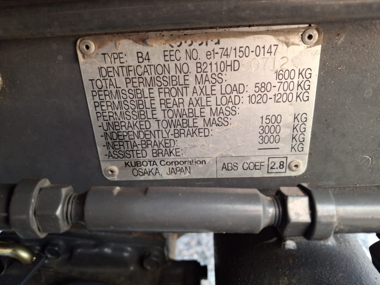 Schmalspurtraktor Türe ait Kubota B2210, Gebrauchtmaschine içinde Maartensdijk (resim 8)